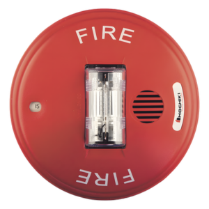 HOCHIKI HCC24CR – Sirena Estrobo 24 Vcd, Instalación en Techo, Multi Candela, Color Rojo (0500-06100)