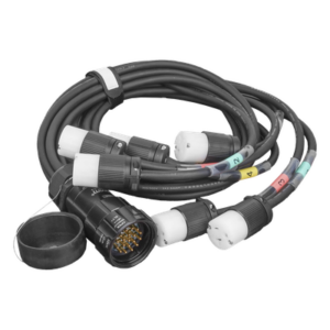 EPCOM PROAUDIO EPSOCEFO – Cable de Distribución de Potencia / Socapex a 6 Tomas Edison / 20A 125V / 3 Conductores 14 AWG / Hule Flexible