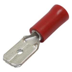EPCOM POWERLINE AE51242 – Terminal Macho Aislada / 22-16 AWG / Rojo / 25 Piezas / 21.5x9.9x6.3x3.9 mm
