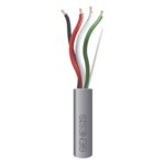 GENESIS 2122-5509/500 – Cable para Alarma / 4 Conductores 16 AWG / 2 Pares / Riser / 152 m (500 ft) / Gris