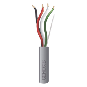GENESIS 2122-5509/500 – Cable para Alarma / 4 Conductores 16 AWG / 2 Pares / Riser / 152 m (500 ft) / Gris
