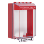STI STI-14210FR-ES – Cubierta de Montaje Superficial / Policarbonato UV / 6.17" x 4.58" x 1.83" / ADA / -40°C a 121°C / Texto Incendio Español
