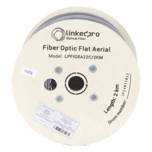 LINKEDPRO BY EPCOM LPFIG8A22C/2KM – Cable Drop Aéreo / Fibra Óptica G.657A2 / Bifibra Plana / 2 km / 6561.68 pies / LS0H / 600N / -20°C a +60°C