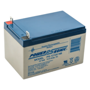 POWER SONIC PS-12120-NB1 – Batería de Respaldo AGM/VRLA / 12V / 12Ah / Terminales NB1 / 5 Años Vida Útil / Sin Mantenimiento / Operación Multiorientación