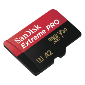 SANDISK SDS64EX – Tarjeta MicroSD / 64GB / Lectura 170 MB/s / Escritura 90 MB/s / Clase A2 U3 V30 / Incluye Adaptador SD