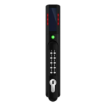 PANDUIT ACF06 – Chapa de Seguridad Electrónica / Doble Autenticación RFID y PIN / Lector Dual 125 kHz y 13.56 MHz / Sensor de Humedad Integrado / 200 Usuarios / LED de Alertas
