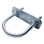 ANCLO ANC-U120212 – Abrazadera Roscada Tipo U / 63 mm (2 1/2") / Roscada 3/8" / Acero Galvanizado / Carga 120 kN