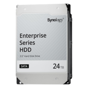 SYNOLOGY HAT532024T – Disco Duro SATA / 24 TB / 3.5 Pulgadas / SATA 6 Gb/s / CMR / 281 MB/s / 180 TB/año / 1.2 Millones de Horas MTBF
