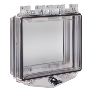 STI STI-7511C – Caja Protectora de Policarbonato / Montaje de Pared / 133x198x74 mm / 5.2x7.8x2.9 in / Cubierta UV Resistente