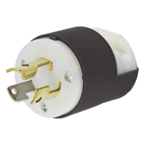 HUBBELL HUB-HBL-4720C – Clavija Industrial con Bloqueo de Media Vuelta / 15 A 125 V CA / 2 Polos 3 Hilos / NEMA L5-15P / -40°C a 75°C / 2.00 in x 1.53 in