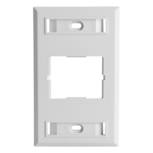 SIEMON CT2-FP-02 – Placa de Pared / 1 Puerto Acoplador / Estándar Británico 85x85mm / Color Blanco