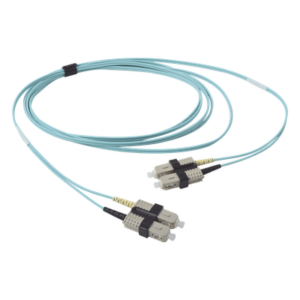 SIEMON FJ2-SCSC5L-03AQ – Jumper de Fibra Óptica / Multimodo 50/125 OM3 / SC-SC Duplex / OFNR / Aqua / 3 Metros (9.84 Pies)