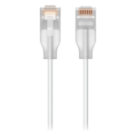 UBIQUITI UACC-CABLE-PATCH-EL-2M-W – Patchcord Cat 6 / 10 GbE / PoE+++ / 2 m (6.56 ft) / Conector RJ45 Translúcido / Interior