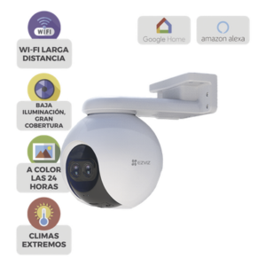 EZVIZ CSC8PF – Cámara PT IP / 2 Megapixel / Lente Dual 2.8 mm y 12 mm / Visión Nocturna Color 30 m (98.4 ft) / Wi-Fi 2.4 GHz / IP65 / Cobertura 360°