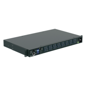 PANDUIT P08E14M – PDU Monitoreable por Toma / 8 Salidas NEMA 5-20R / Control Individual y por Grupo / 120 Vca / 15 A / 1UR Horizontal 19 in