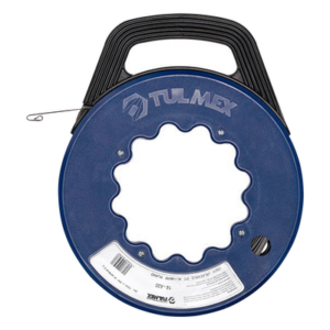 TULMEX 14-A30 – Guía Jala Cable / Alambre Plano 1.5x3 mm / 30 m (98.43 pies) / Carrete 12' (304.8 mm) / Cubierta ABS
