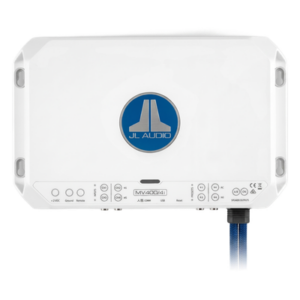 JL AUDIO 10-03337-00 – JL Audio MVi / Amplificador Marino 4 Canales / 400 Watts RMS / Clase D / DSP Integrado / MV400/4i