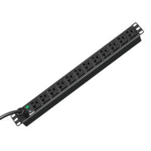 PANDUIT E12B19M – PDU Básica / 12 Tomas NEMA 5-20R / 20A / 120Vca / Rack 19in / 1U / Cable 3 m (9.84 ft)