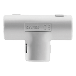 GEWISS DX-40-225 – Unión en T para Tubería Rígida / 25 mm / PVC Auto-extinguible / Libre de Halógenos / Instalaciones Eléctricas