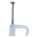 THORSMAN TC-3X5 – Grapa para cable plano / 3mm / Polipropileno transparente / 100 piezas / -10°C a +120°C / Acero galvanizado