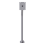 EPCOM INDUSTRIAL POSTE-INT – Poste Tubular para Cubierta de Videoportero / Altura 1.2 m (3.9 ft) / Acero Calibre 11 / Recubrimiento Electrostático Gris / Peso 3.1 kg
