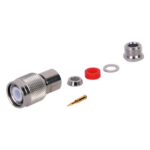 RF INDUSTRIES,LTD RT-1200-C – Conector TNC Macho / Rosca Izquierda / Bronce Niquelado / Teflón / RG-58/U, RG-142/U