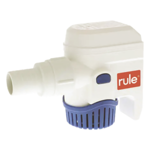 RULE RM500B – Bomba Sumergible de Achique / Automatizada 500 GPH / 12 V DC / Sensor Integral / Altura de Descarga 2 m (6.6 ft) / Manguera 19 mm (3/4 pulg)