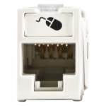 SIEMON U6-H02NS – Jack Cat6 / UTP / Montaje Híbrido Plano-Angulado / 1 Puerto / Terminación 110 / Blanco / -10°C a 60°C / 22-24 AWG