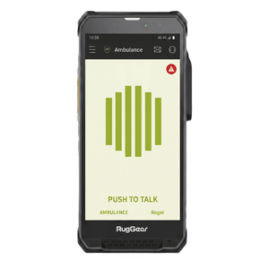 RUGGEAR RG880ITSMART – Radio PoC LTE / Pantalla HD+ 5.5" (14 cm) 500 Nits / Snapdragon 680 MCPTT / IP68 y MIL-STD-810H / Altavoz 103 dB / Android 14 / Licencia T.FLEX Smart 12 Meses