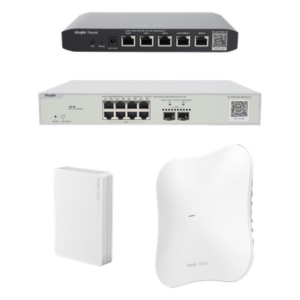 RUIJIE RG-DEMO-SME-W7 – Kit Demo WiFi 7 / 30 Gbps / 100 Usuarios Concurrentes / 600 Mbps Throughput / PoE+ / Dual ISP