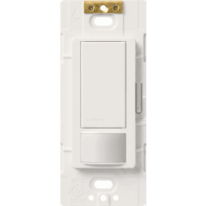 LUTRON ELECTRONICS MSOPS2WH – Apagador de Pared con Sensor de Ocupación / 2 A a 120 V / Unipolar / Cobertura 81 m² (872 ft²) / 180° / Blanco