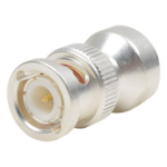 RF INDUSTRIES,LTD PT-4000-004 – Adaptador Coaxial RF / Hembra UNIDAPT a BNC Macho / Bronce Chapado Plata / Contactos Oro 24K / Dieléctrico Teflón