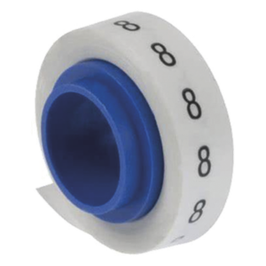 PANDUIT PMDR-8 – Rollo de Etiquetas Marcadoras / Pre-Impresas #8 / 2.4 m (7.87 pies) / Poliéster Blanco