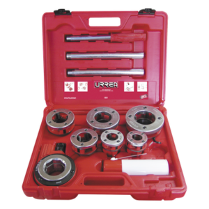 URREA SYS-851 – Juego de Tarraja para Tubo / 9 Piezas / Rosca Derecha NPT 1/2" a 2" / Portafolio Plástico Rígido / Incluye Aceite Lubricante