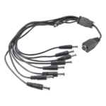 HIKVISION DS-9WAYC – Cable de alimentación multivía / 9 vías / 8 cámaras TurboHD / 12 VCC / 500 mA por canal / Conector plug 3.5 mm