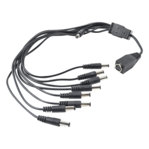HIKVISION DS-9WAYC – Cable de alimentación multivía / 9 vías / 8 cámaras TurboHD / 12 VCC / 500 mA por canal / Conector plug 3.5 mm