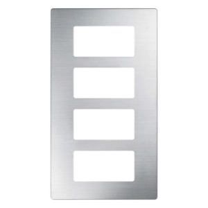 LUTRON ELECTRONICS CW5SS – Placa de Pared Decorativa / 5 Espacios / Sin Tornillos Visibles / Acero Inoxidable / Perfil Delgado 7.6 mm (0.30 in) / Compatible Atenuadores e Interruptores Lutron