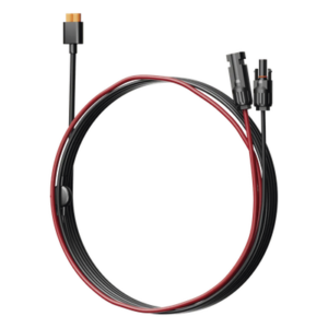ECOFLOW LMC4XT60I2.5M – Cable Fotovoltaico / 2.5 m (8.2 ft) / 12 AWG / MC4 Macho-Hembra + XT60 / Negro