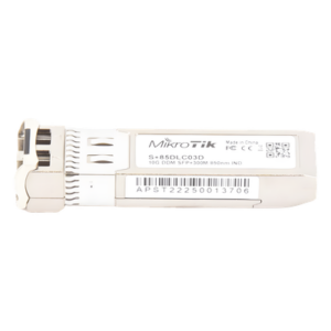 MIKROTIK S+85DLC03D – Transceptor SFP+ / 10G / LC Dúplex / Fibra Multimodo / 300 m (984 pies) / 850 nm