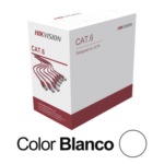 HIKVISION DS-1LN6U-W/CCA – Bobina de Cable UTP / Cat 6 / 24 AWG / 305 m (1000 pies) / CCA / PVC CM / Interior / 250 MHz / PoE / Blanco