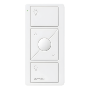 LUTRON ELECTRONICS PJ23BRLGWHL01 – Control Inalámbrico de Iluminación / 3 Botones con Subir y Bajar / Alcance 18 m (59.1 ft) / Batería 10 Años / RF para Sistemas Lutron