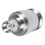 RF INDUSTRIES,LTD RP-3452 – Adaptador Coaxial en Línea / SMA Macho Inverso a N Hembra / Frecuencia 18 GHz / Cuerpo Bronce Niquelado / Contacto Oro / Aislante Teflón
