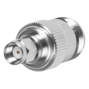 RF INDUSTRIES,LTD RP-3452 – Adaptador Coaxial en Línea / SMA Macho Inverso a N Hembra / Frecuencia 18 GHz / Cuerpo Bronce Niquelado / Contacto Oro / Aislante Teflón
