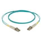 PANDUIT NKFPX2ELLLSM003 – Jumper de Fibra Óptica / Multimodo OM3 50/125 µm / LC-LC Dúplex / LSZH / Aqua / 3 m (9.84 pies) / 1.6 mm
