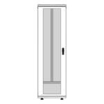 LINKEDPRO LES-60-60-42UGW – Gabinete Rack de Piso / 42 Unidades / 19 Pulgadas / Carga 1000 kg / Puerta Cristal Templado / Ventilación Superior