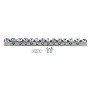 PANDUIT UGB20-414-12 – Barra de Conexión a Tierra / Cobre Electrolítico 99.9% / 12 Orificios / Calibre 14 AWG a 2/0 AWG / UL 467 / CSA 22.2