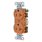 HUBBELL HUB-IG5352 – Contacto Dúplex Grado Comercial / 20 A 125 V / NEMA 5-20R / 2 Polos 3 Hilos / Nylon Servicio Extra Pesado / -40°C a 75°C