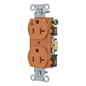 HUBBELL HUB-IG5352 – Contacto Dúplex Grado Comercial / 20 A 125 V / NEMA 5-20R / 2 Polos 3 Hilos / Nylon Servicio Extra Pesado / -40°C a 75°C