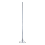 SYSCOM TOWERS SM-AUTO-2 – Mástil de Acero / 2 m (6.6 ft) de Altura / Tubo 2" Calibre 18 / Base 30 x 30 cm / Galvanizado por Inmersión en Caliente / Opresor Integrado
