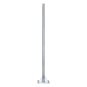 SYSCOM TOWERS SM-AUTO-2 – Mástil de Acero / 2 m (6.6 ft) de Altura / Tubo 2" Calibre 18 / Base 30 x 30 cm / Galvanizado por Inmersión en Caliente / Opresor Integrado